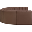 Meridian Furniture Arc Brown Vegan Leather Modular Sectional