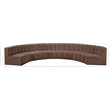 Meridian Furniture Arc Brown Vegan Leather Modular Sectional