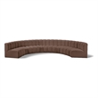 Meridian Furniture Arc Brown Vegan Leather Modular Sectional