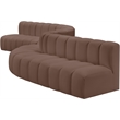 Meridian Furniture Arc Brown Vegan Leather Modular Sectional