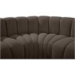 Meridian Furniture Arc Brown Boucle Fabric Modular Sectional