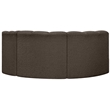 Meridian Furniture Arc Brown Boucle Fabric Modular Sectional