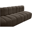 Meridian Furniture Arc Brown Boucle Fabric Modular Sectional