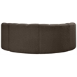 Meridian Furniture Arc Brown Boucle Fabric Modular Sectional