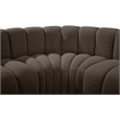 Meridian Furniture Arc Brown Boucle Fabric Modular Sectional