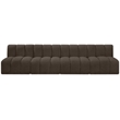 Meridian Furniture Arc Brown Boucle Fabric Modular Sectional