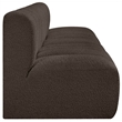 Meridian Furniture Arc Brown Boucle Fabric Modular Sectional