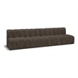 Meridian Furniture Arc Brown Boucle Fabric Modular Sectional