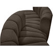 Meridian Furniture Arc Brown Boucle Fabric Modular Sectional
