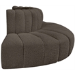 Meridian Furniture Arc Brown Boucle Fabric Modular Sectional