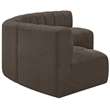 Meridian Furniture Arc Brown Boucle Fabric Modular Sectional