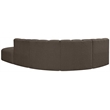 Meridian Furniture Arc Brown Boucle Fabric Modular Sectional