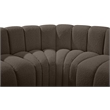 Meridian Furniture Arc Brown Boucle Fabric Modular Sectional