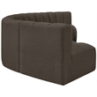 Meridian Furniture Arc Brown Boucle Fabric Modular Sectional