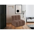Meridian Furniture Arc Brown Vegan Leather Straight Chair