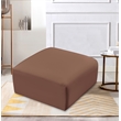 Meridian Furniture Arc Cognac Vegan Leather Ottoman