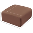 Meridian Furniture Arc Cognac Vegan Leather Ottoman