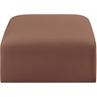 Meridian Furniture Arc Cognac Vegan Leather Ottoman