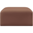 Meridian Furniture Arc Cognac Vegan Leather Ottoman