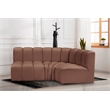 Meridian Furniture Arc Cognac Vegan Leather Modular Sectional