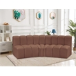 Meridian Furniture Arc Cognac Vegan Leather Modular Sectional