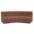 Meridian Furniture Arc Cognac Vegan Leather Modular Sectional
