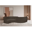 Meridian Furniture Arc Brown Boucle Fabric Modular Sectional