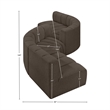 Meridian Furniture Arc Brown Boucle Fabric Modular Sectional
