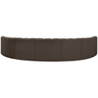 Meridian Furniture Arc Brown Boucle Fabric Modular Sectional