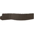Meridian Furniture Arc Brown Boucle Fabric Modular Sectional