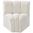 Meridian Furniture Arc Cream Boucle Fabric Curved Corner