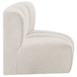 Meridian Furniture Arc Cream Boucle Fabric Curved Corner