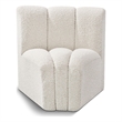 Meridian Furniture Arc Cream Boucle Fabric Curved Corner