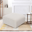 Meridian Furniture Arc Cream Boucle Fabric Ottoman