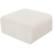 Meridian Furniture Arc Cream Boucle Fabric Ottoman