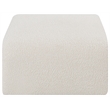 Meridian Furniture Arc Cream Boucle Fabric Ottoman