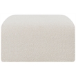 Meridian Furniture Arc Cream Boucle Fabric Ottoman