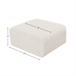 Meridian Furniture Arc Cream Boucle Fabric Ottoman
