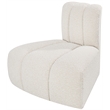 Meridian Furniture Arc Cream Boucle Fabric Reverse Corner