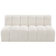 Meridian Furniture Arc Cream Boucle Fabric Modular Sectional