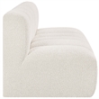 Meridian Furniture Arc Cream Boucle Fabric Modular Sectional