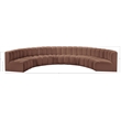 Meridian Furniture Arc Cognac Vegan Leather Modular Sectional