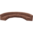 Meridian Furniture Arc Cognac Vegan Leather Modular Sectional