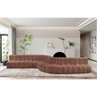 Meridian Furniture Arc Cognac Vegan Leather Modular Sectional