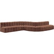 Meridian Furniture Arc Cognac Vegan Leather Modular Sectional