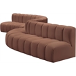 Meridian Furniture Arc Cognac Vegan Leather Modular Sectional