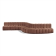 Meridian Furniture Arc Cognac Vegan Leather Modular Sectional