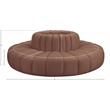 Meridian Furniture Arc Cognac Vegan Leather Modular Sectional