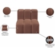 Meridian Furniture Arc Cognac Vegan Leather Straight Chair