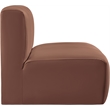 Meridian Furniture Arc Cognac Vegan Leather Straight Chair
